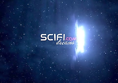 Sci-Fi Elevator. Red-Hot THREE DIMENSIONAL Dickgirl Pounds Cool Dark-Hued Transgirl in Space Station