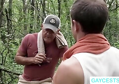 Twink teen 18+ Logan Gets Ass Fucked In The Woods By Stepdad