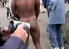 Asian Bodybuilder At The Beach In Various States Of Nakedness