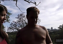 HUNT4K. Tall teen 18+ beauty gives vagina and asshole for a good price