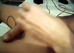 Amateur Stimulates Dick With Wires