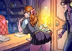 Fun witches' orgy game with Hufflepuff Susan and her wild sex scenes