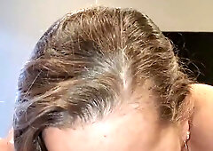 Married Floozy Leslie rides Dad until that babe cums super hard and then sucks him until this chab discharges a biggest load in her throat and on her 