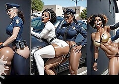 PUBLIC LESBO ORGY!! (INTERRACIAL & POLICE EDITION) - ASMR/JOI
