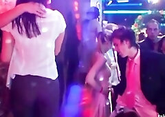 Seductively brides sucking huge jocks with longing in the club at a party. See sinfully angels fucking big cocks in public merely at tainster.com