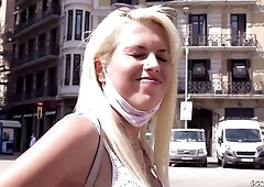 GERMAN SCOUT - SLENDER GOLDEN-HAIRED LALIN GIRL CUTIE I STREET PICKUP IN JEANS HOTPANTS I REAL CASTING