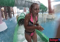Water park fun with big ass Asian girlfriend who had passionate sex with her boyfriend once they got back home She showed him her amazing ass first be