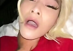 Asian blonde sissy raw BBC