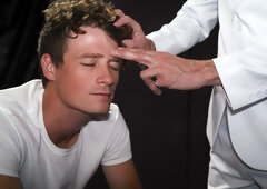 Muscular men make out in highly energized gay perversions