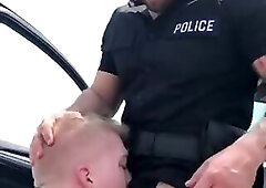 Alek gives two officers a blowjob - Officer Role play
