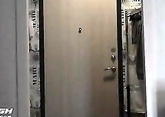 Slim Teen Bare Pizza Delivery Flash