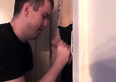 Oddly Shaped Uncut Guy Swings By For First Gloryhole Bj