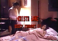 German porn star Krista Lane takes every inch of Jamie Gillis in a vintage deepthroat scene