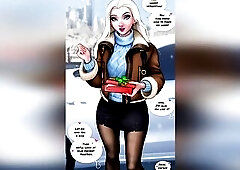 [2D Comic] X-Mas Present For Dickgirl Elsa