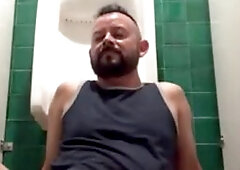 pissing & cumming IN A PUBLIC wc