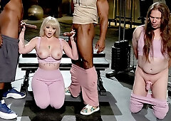 ”Weird Kay Carter & her sissy Husband hit the gym”