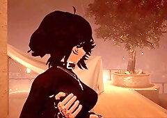 VRChat Roleplay: Intense Encounter with a Goth Transgender Doll - Party, Grinding, and Sensual Cowgirl Riding
