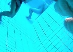 Horny amateur couples enjoying wild sex action in the pool