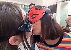 Latin teen Violet Starr troublemaker and her bisex BFFs fucking a big cock