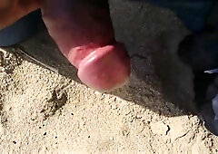Str8 men jerking in beach for a slut 4