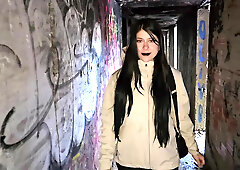 Big Ass Goth Girl Gets Fucked In An Abandoned Hotel - Public