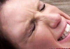 Biggest bazookas PAWG mother I'd like to fuck sucks a bbc then gets one as well as the other holes screwed with hard interracial anal and a facia