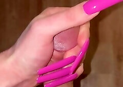 Long nails cum