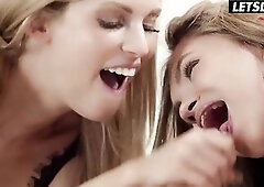 That guy Ate My Vagina Whilst That babe Rode Him... Then We Knelt Down and Gave Him the Sloppiest Shared Oral pleasure Jointly