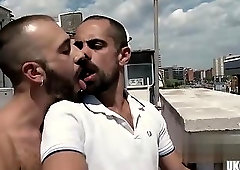 Hairy gay oral sex and facial
