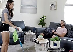 Beautiful Maid Enjoys A Big Juicy Cock