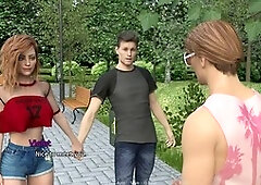 Violet poses half-naked in front of a deviant stranger