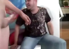 Real stripper gets his cock sucked