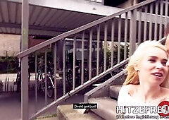 CAUGHT by POLICE: Blonde Teen Girl Fucked PUBLIC (Arteya)