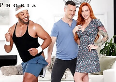 Fiery MILF Enjoys Hubby’s Prick & Neighbor’s Huge Dick