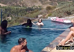 Pool party debauchery Chayse Evans Candice Nicole