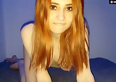 Red-haired European wife takes her man hard with natural tits bouncing