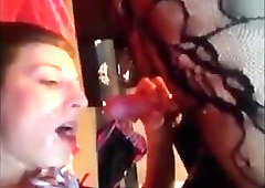 shemale cum in own mouth compilation