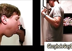 Conned straight guy gloryhole blowjob action