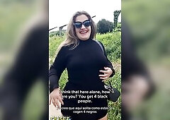 Large Booty Glides As Neighbour Locks Eyes In ouset Woods