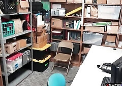 Breasty shoplifter teen with a sexy round butt bangs a security boys large powerful jock for freedom after this babe didnt wish to cooperate with him