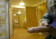 Jerking public toilet