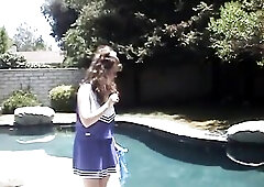 Have a fun behind the scenes from fat cheerleaders outdoor and in the gym.