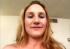 Hot blonde whore opens mouth for a thick black cock