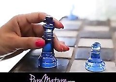 Breasty excited mother I'd like to fuck Lisa Ann wins her chess game against her younger lover and demands a knob as the prize!