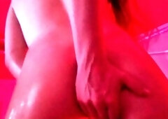 Busty brunette solo masturbation