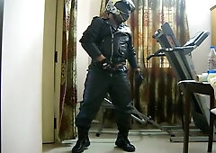 Biker gloves jacket and boots--sexy