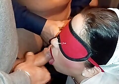 Busty bride Queen_eva gets used by her husband's four friends in a wild party