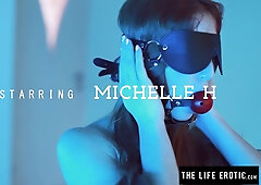 Submissive girl Michelle H masturbates in front of her master