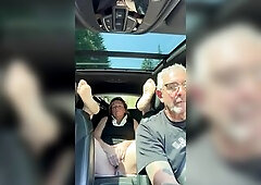 Bonemaiden Orgasms In The Backs Seat, Teasing Her Dad