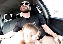 SinsLife - Sexy Blond Picked Up and Gives Road Head, Gets Drilled!